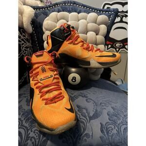 Nike LeBron 12 Witness 'CLE' Bright Orange Red Size 11.5/EU 45.5